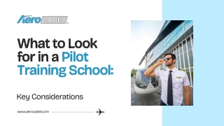 What to Look for in a Pilot Training School