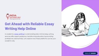 Get Ahead with Reliable Essay Writing Help Online