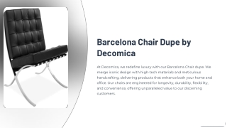 Barcelona Chair Dupe