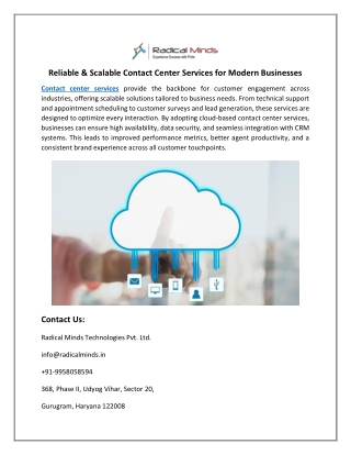 Contact Center Services to Power Exceptional Customer Journeys