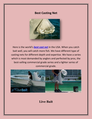 Best Casting Net, livebait.com