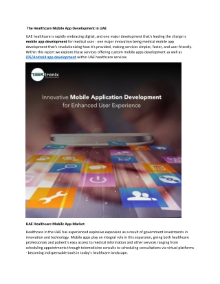 Healthcare Mobile App Development in UAE