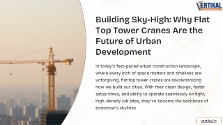 Flat Top Tower Cranes: The Future of Urban Building