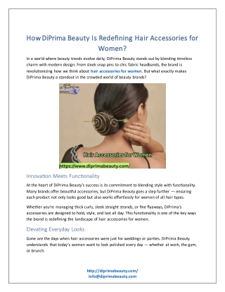How DiPrima Beauty Is Redefining Hair Accessories for Women?