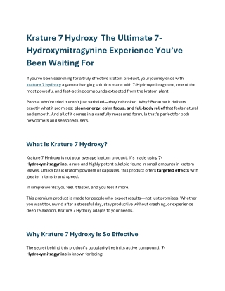 Krature 7 Hydroxy