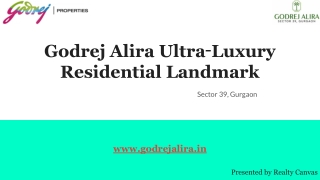 Godrej Alira Sector 39 Gurgaon - Price, Floor Plan & Brochure