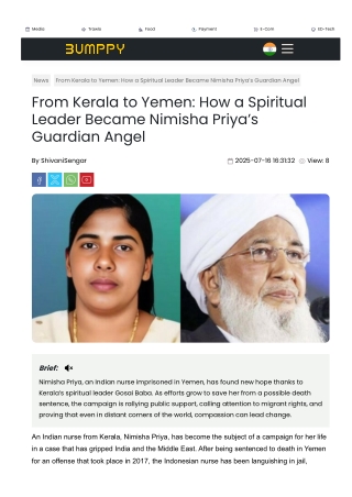 From Kerala to Yemen: How a Spiritual Leader Became Nimisha Priya’s Guardian