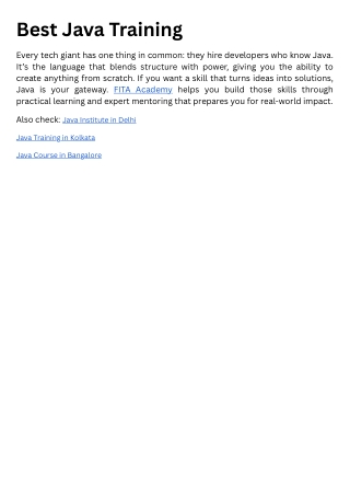 Best Java Training (1)