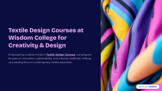 Eco-Textile Innovations: A Specialist Course in Sustainable Textile Design