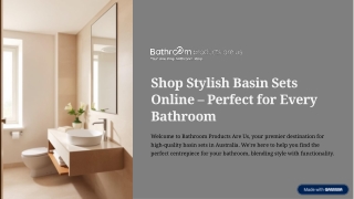 Shop Stylish Basin Sets Online – Perfect for Every Bathroom