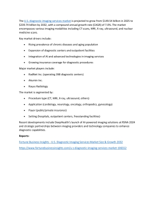US Diagnostic Imaging Services Market Size