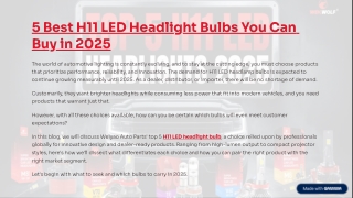 5 Best H11 LED Headlight Bulbs You Can Buy in 2025