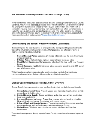 Orange County Home Loans