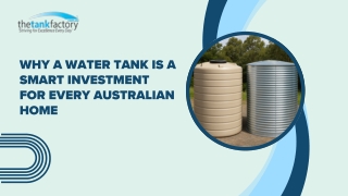 Why a Water Tank is a Smart Investment for Every Australian Home