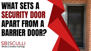 What Sets a Security Door Apart from a Barrier Door