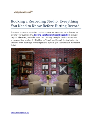 Booking a Recording Studio Everything you need to know