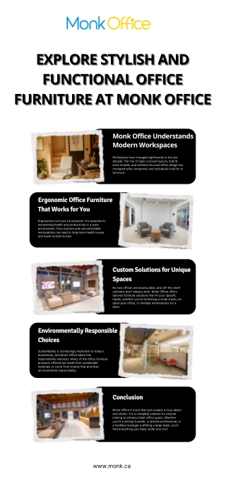 Explore Stylish and Functional Office Furniture at Monk Office