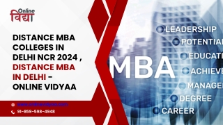 Distance MBA Colleges in Delhi NCR , distance mba in delhi - Online Vidyaa