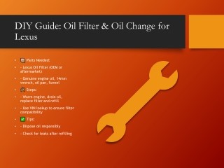 Easy Lexus Maintenance Tips by Auutonation Parts - Lexus DIY Guides