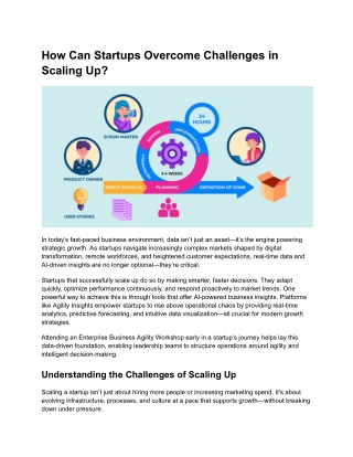 How Can Startups Overcome Challenges in Scaling Up