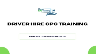 Book Your Driver Hire CPC Training Today