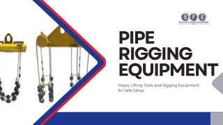 Heavy Lifting Tools and Rigging Equipment for Safe Setup