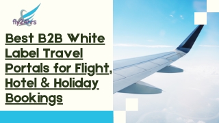 Best B2B White Label Travel Portals for Flight, Hotel & Holiday Bookings