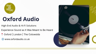High End Audio & Hi-Fi Shops