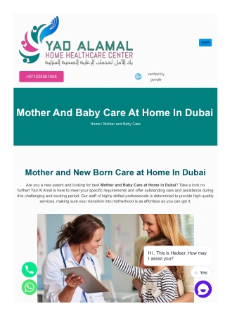 Mother And Baby Care At Home