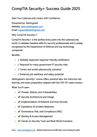 CompTIA Security  Success Guide 2025