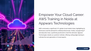 AWS Training in Noida at Appwars Technologies