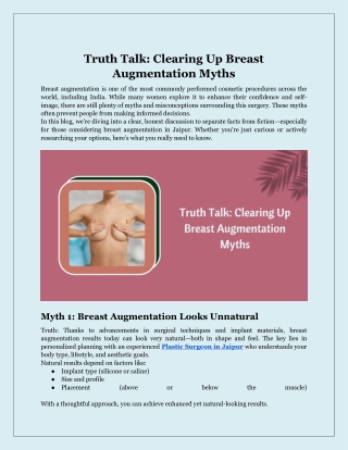 Truth Talk_ Clearing Up Breast Augmentation Myths
