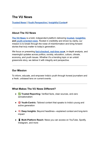THE VU NEWS
