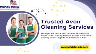Trusted Avon Cleaning Services