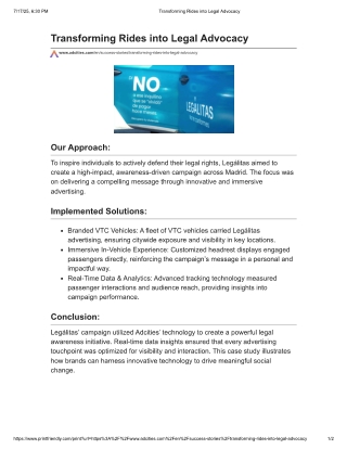 Transforming Rides into Legal Advocacy