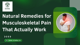 Natural Remedies for Musculoskeletal Pain That Actually Work