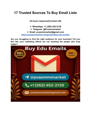 17 Trusted Sources To Buy Email Lists