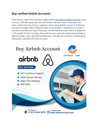 How to avoid scams when Buy verified Airbnb Accounts online_