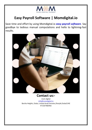 Easy Payroll Software | Momdigital.io