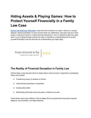 Hiding Assets & Playing Games_ How to Protect Yourself Financially in a Family Law Case