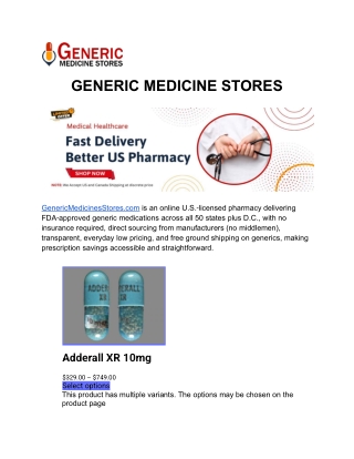 GENERIC MEDICINE STORES