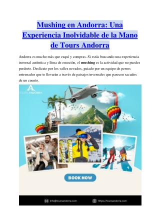 Mushing en Andorra: Una Experiencia Inolvidable de la Mano de Tours Andorra