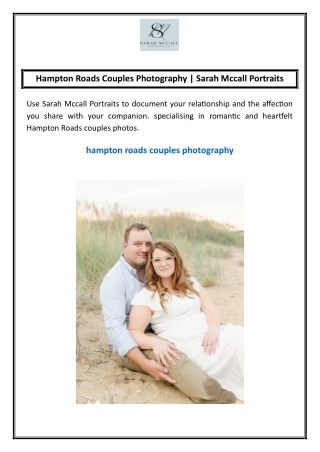 Hampton Roads Couples Photography  Sarah Mccall Portraits