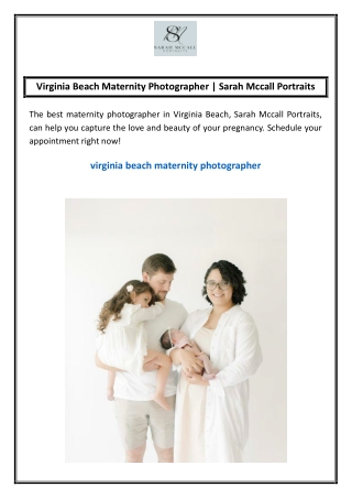 Virginia Beach Maternity Photographer  Sarah Mccall Portraits
