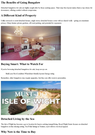 Explore Detached Bungalows in Peaceful UK Settings