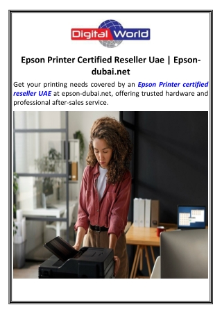 Epson Printer Certified Reseller Uae.Epson-dubai.net