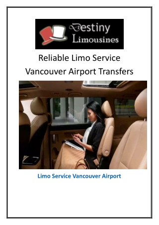 Reliable Limo Service Vancouver Airport Transfers