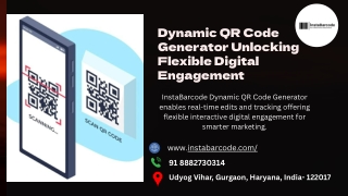 Dynamic QR Code Generator by Instabarcode
