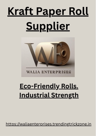 Kraft Paper Rolls Supplier