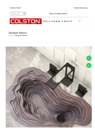 Designer Basins by Colston | Artistic Washroom Style